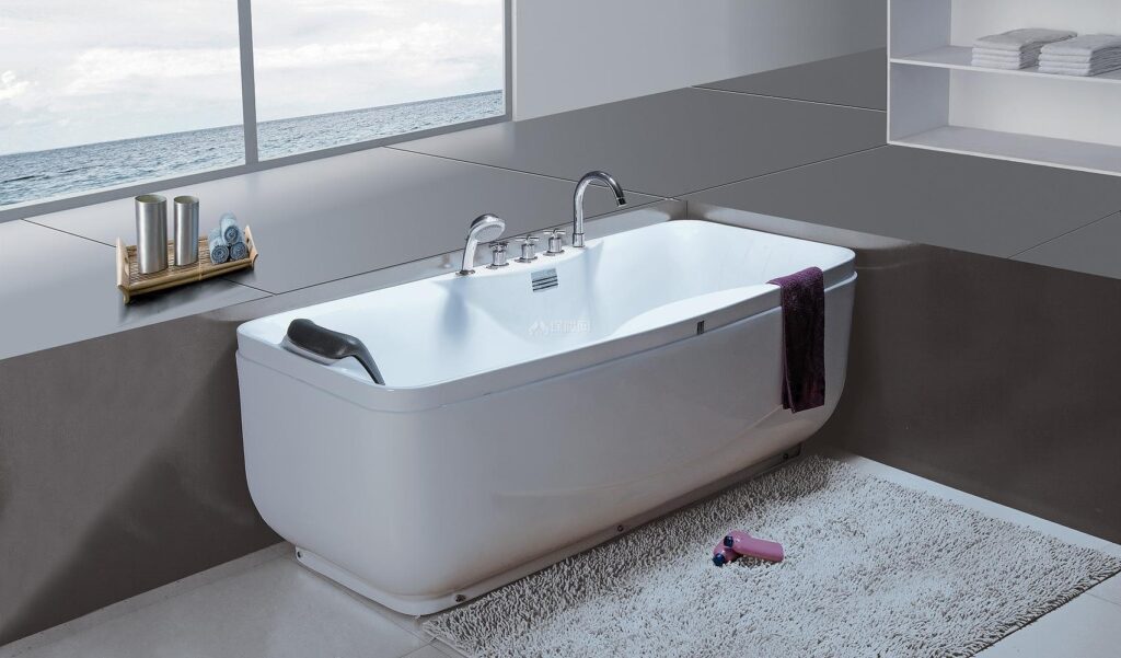 place a bathtub in a small bathroom